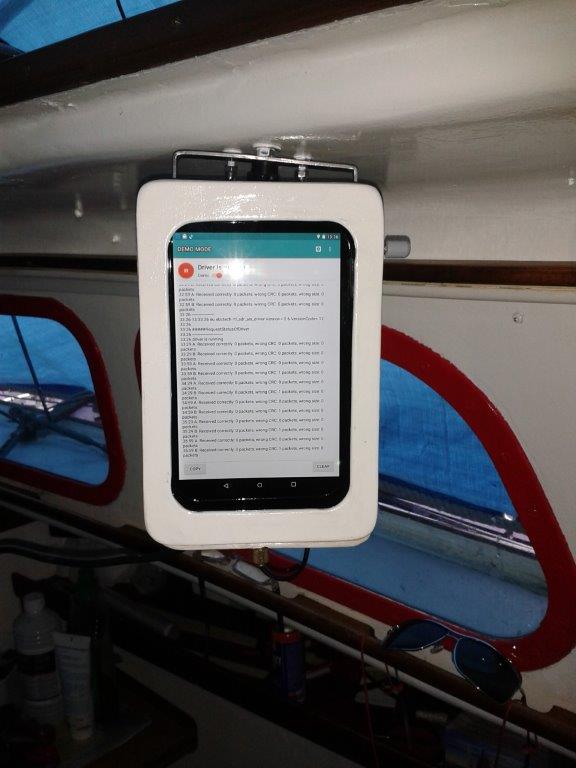 RTL SDR connected to Android app on sailboat 